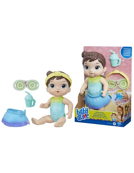 MUÑECA BABY ALIVE BEBÉ SPA MULTICOLOR CASTAÑA