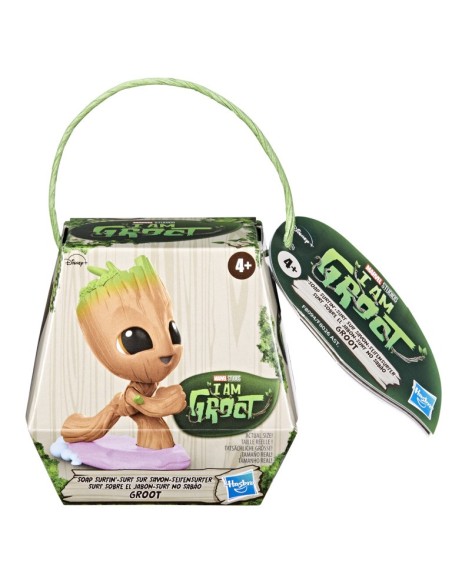 FIGURA DE ACCIÓN MARVEL I AM GROOT SURF SOBRE EL JABÓN