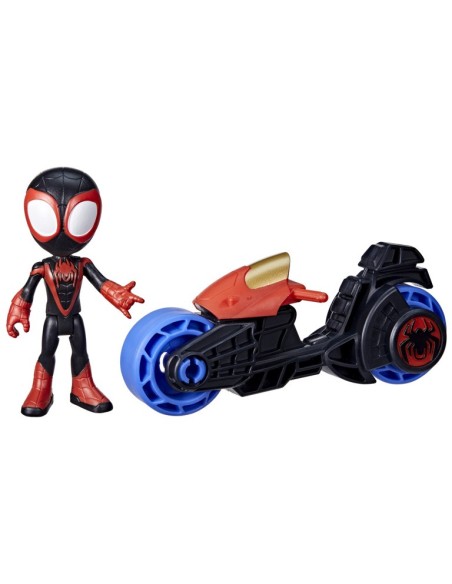 FIGURA DE ACCIÓN SPIDEY AND FRIENDS MILES MORALES CON MOTO