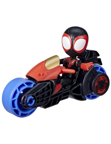FIGURA DE ACCIÓN SPIDEY AND FRIENDS MILES MORALES CON MOTO