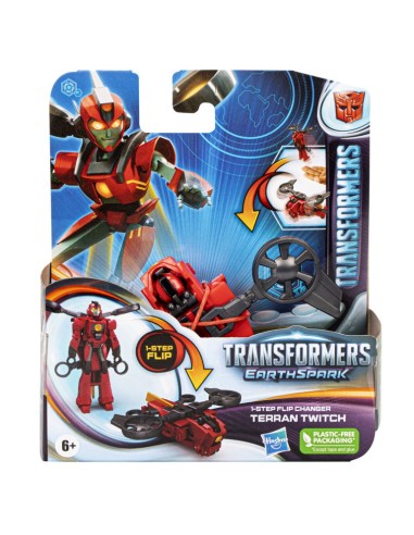 FIGURA DE ACCIÓN TRANSFORMERS EARTHSPARK 1-STEP FLIP TERRAN TWITCH