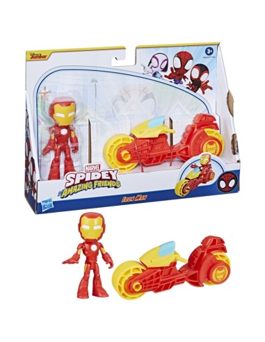 SET SPIDEY & HIS AMAZING FRIENDS IRON MAN CON MOTOCICLETA