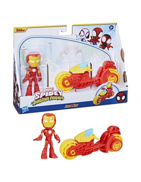 SET SPIDEY & HIS AMAZING FRIENDS IRON MAN CON MOTOCICLETA