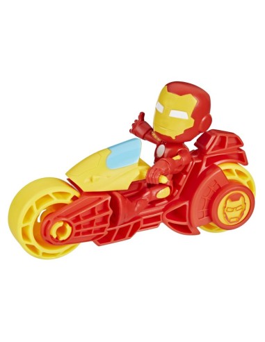 SET SPIDEY & HIS AMAZING FRIENDS IRON MAN CON MOTOCICLETA