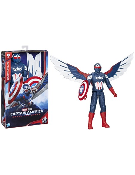 FIGURA DE ACCIÓN MARVEL TITAN HERO SERIES BRAVE NEW WORLD CAPITÁN AMÉRICA
