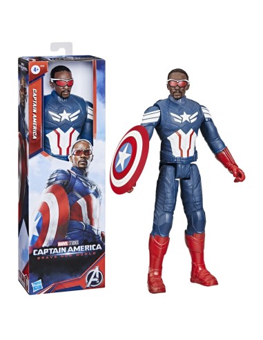FIGURA DE ACCIÓN MARVEL TITAN HERO SERIES BRAVE NEW WORLD CAPITÁN AMÉRICA