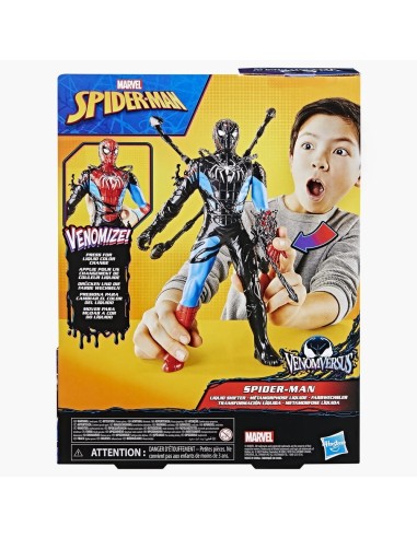FIGURA DE ACCIÓN SPIDER-MAN VENOMVERSUS SPIDER-MAN TRANSFORMACIÓN LÍQUIDA