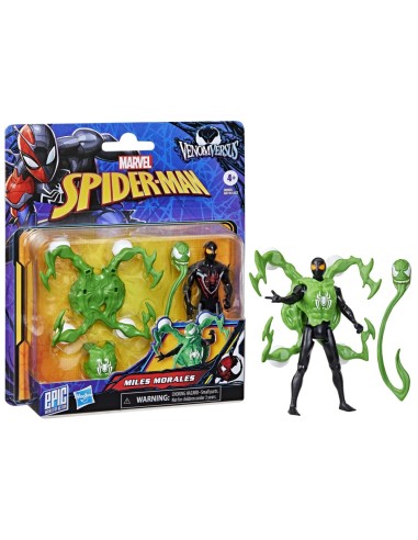 FIGURA DE ACCIÓN SPIDERMAN EPIC WORLD OF ACTION VENOMVERSUS MILES MORALES