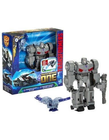 FIGURA DE ACCIÓN TRANSFORMERS ONE CORRE Y LANZA MEGATRON Y DECEPTICON WHIRLWING