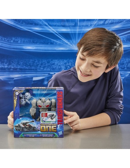 FIGURA DE ACCIÓN TRANSFORMERS ONE CORRE Y LANZA MEGATRON Y DECEPTICON WHIRLWING