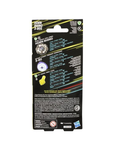 TROMPO BEYBLADE X KIT DE REFUERZO HORN RHINO 3-80S