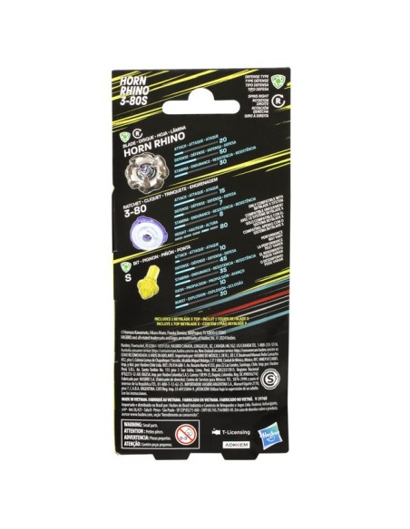 TROMPO BEYBLADE X KIT DE REFUERZO HORN RHINO 3-80S