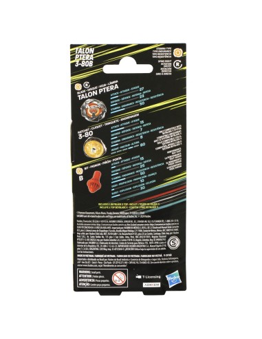 TROMPO BEYBLADE X KIT DE REFUERZO TALON PTERA 3-80B