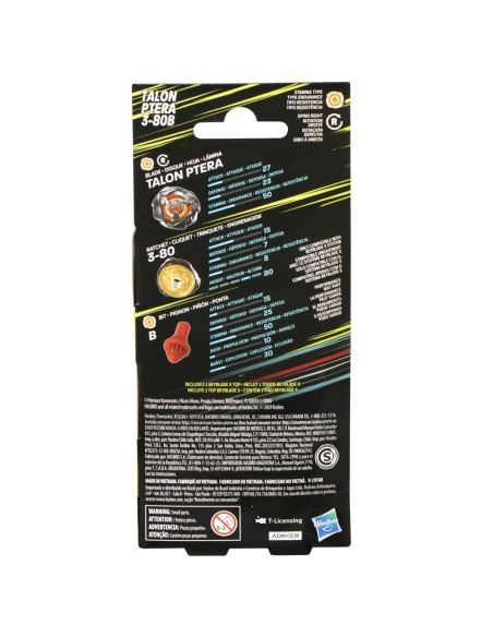 TROMPO BEYBLADE X KIT DE REFUERZO TALON PTERA 3-80B