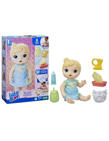 MUÑECA BABY ALIVE BEBÉ CAMBIO DE PAÑAL CABELLO RUBIO