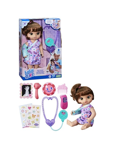 MUÑECA BABY ALIVE BELLA VISITA MÉDICA CABELLO CASTAÑO