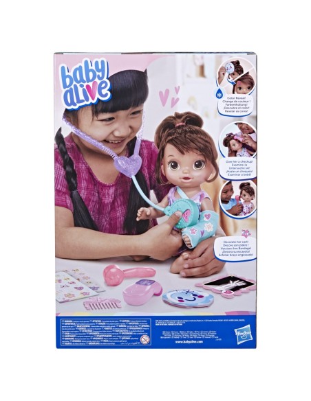 MUÑECA BABY ALIVE BELLA VISITA MÉDICA CABELLO CASTAÑO