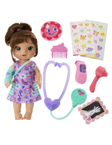 MUÑECA BABY ALIVE BELLA VISITA MÉDICA CABELLO CASTAÑO