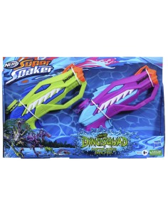 LANZADOR DE AGUA SUPER SOAKER DINOSQUAD SET DOBLE RAPTOR-SURGE 2