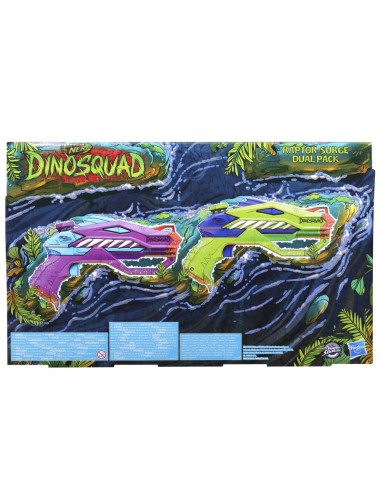 LANZADOR DE AGUA SUPER SOAKER DINOSQUAD SET DOBLE RAPTOR-SURGE