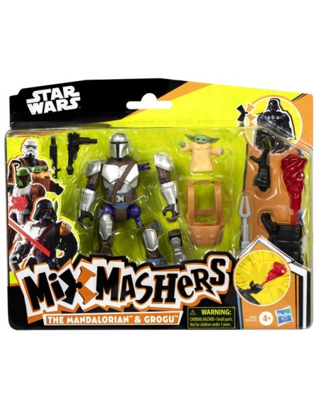FIGURA DE ACCIÓN STAR WARS MIXMASHERS EL MANDALORIANO Y GROGU