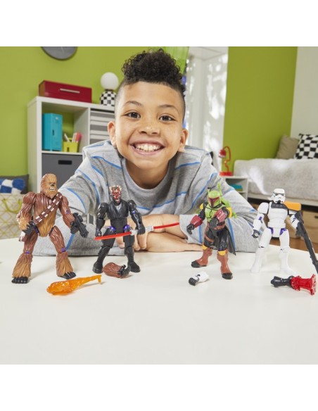 FIGURA DE ACCIÓN STAR WARS MIXMASHERS EL MANDALORIANO Y GROGU