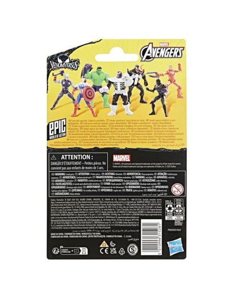 FIGURA DE ACCIÓN MARVEL AVENGERS EPIC WORLD OF ACTION VENOMVERSUS ANTI-VENOM HULK