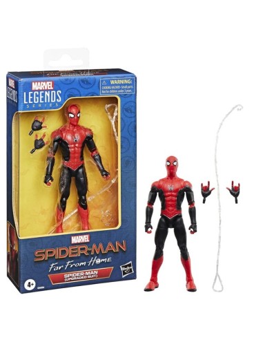FIGURA DE ACCIÓN MARVEL LEGENDS SERIES SPIDERMAN LEJOS DE CASA SPIDER-MAN (UPGRADED SUIT)