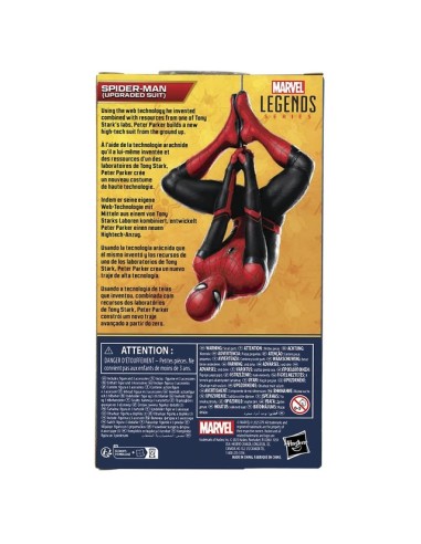 FIGURA DE ACCIÓN MARVEL LEGENDS SERIES SPIDERMAN LEJOS DE CASA SPIDER-MAN (UPGRADED SUIT)