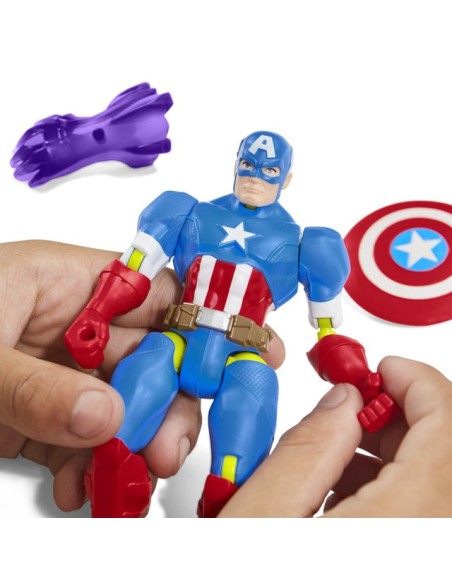 FIGURA DE ACCIÓN MARVEL AVENGERS MIXMASHERS CAPITÁN AMÉRICA