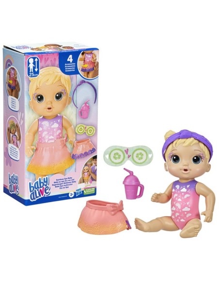 MUÑECA BABY ALIVE BEBÉ SPA MULTICOLOR CABELLO RUBIO