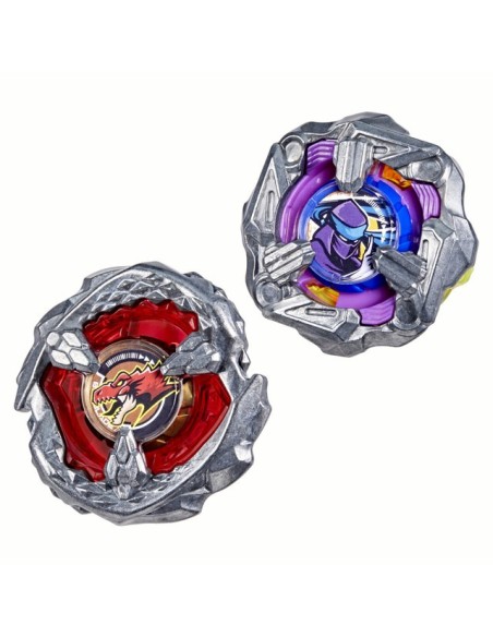 TROMPO BEYBLADE X PACK DOBLE BEAT TYRANNO 4-70Q Y KNIFE SHINOBI 4-80HN