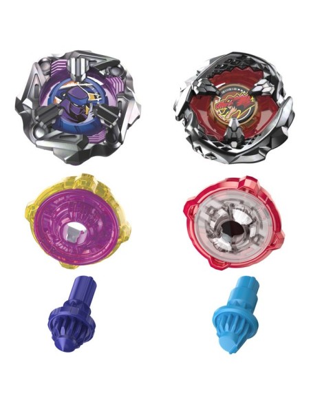 TROMPO BEYBLADE X PACK DOBLE BEAT TYRANNO 4-70Q Y KNIFE SHINOBI 4-80HN