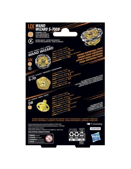 TROMPO BEYBLADE X KIT INICIAL WAND WIZARD 5-70DB UX