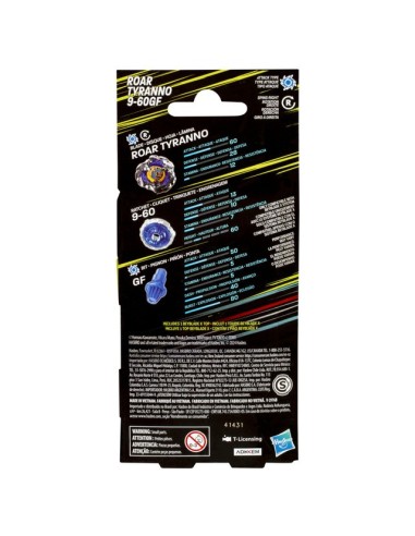 TROMPO BEYBLADE X KIT DE REFUERZO ROAR TYRANNO 9-60GF