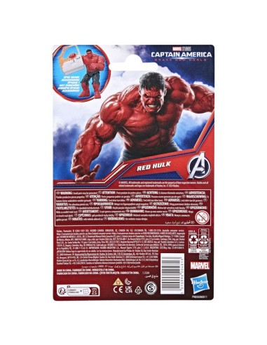 FIGURA DE ACCIÓN MARVEL AVENGERS EPIC HERO SERIES CAPITÁN AMÉRICA BRAVE NEW WORLD HULK ROJO