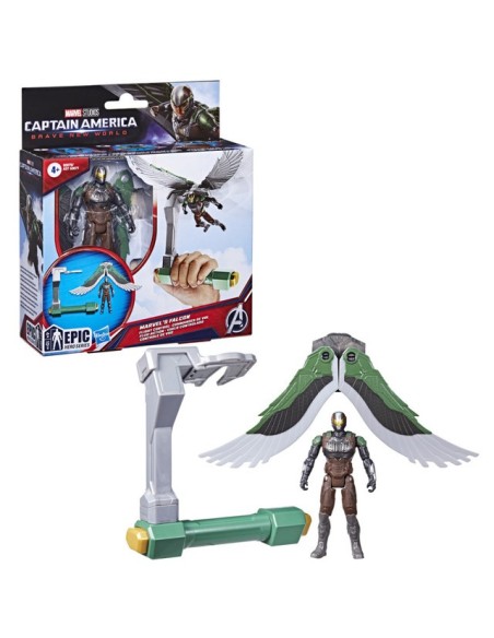 FIGURA DE ACCIÓN MARVEL EPIC HERO SERIES CAPITÁN AMÉRICA BRAVE NEW WORLD VUELO CONTROLADO FALCON