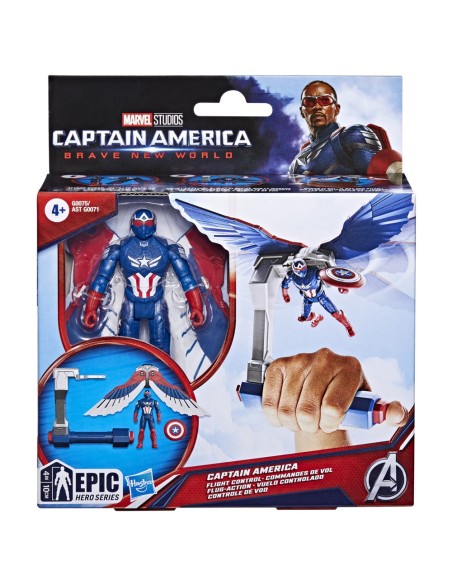 FIGURA DE ACCIÓN MARVEL EPIC HERO SERIES BRAVE NEW WORLD VUELO CONTROLADO CAPITÁN AMÉRICA