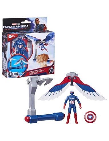FIGURA DE ACCIÓN MARVEL EPIC HERO SERIES BRAVE NEW WORLD VUELO CONTROLADO CAPITÁN AMÉRICA