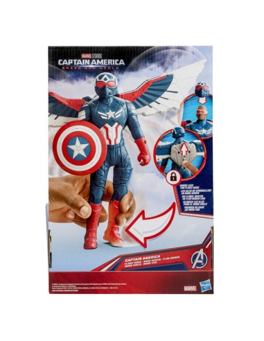 FIGURA DE ACCIÓN MARVEL AVENGERS BRAVE NEW WORLD MODO VUELO CAPITÁN AMÉRICA