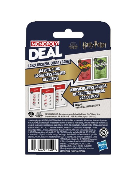 JUEGO DE MESA MONOPOLY DEAL HARRY POTTER