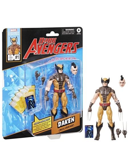 FIGURA DE ACCIÓN MARVEL LEGENDS SERIES DARK AVENGERS DAKEN (WOLVERINE)