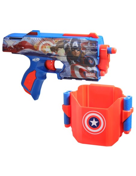 LANZADOR NERF MARVEL CAPITÁN AMÉRICA