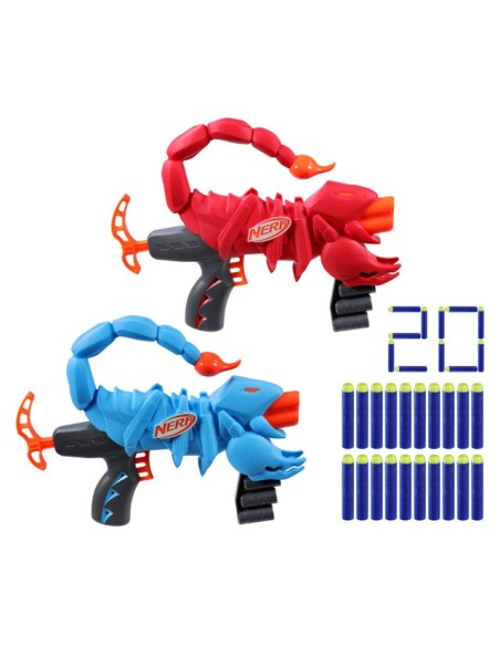 LANZADOR NERF WILD EASY PLAY VENOMPACK 20 DARDOS