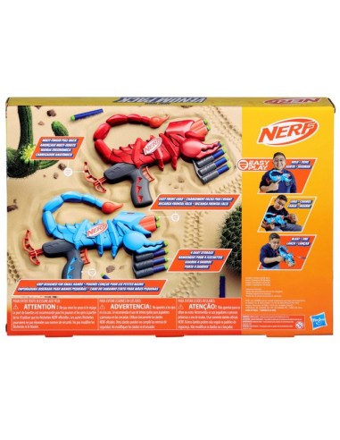 LANZADOR NERF WILD EASY PLAY VENOMPACK 20 DARDOS