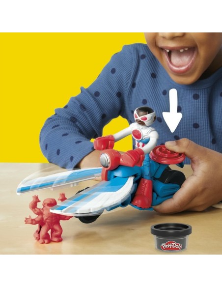 SET DE MASA MOLDEABLE PLAY DOH MARVEL MOTO CORTADORA CAPITÁN AMÉRICA
