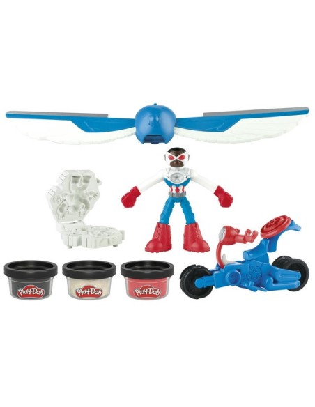 SET DE MASA MOLDEABLE PLAY DOH MARVEL MOTO CORTADORA CAPITÁN AMÉRICA