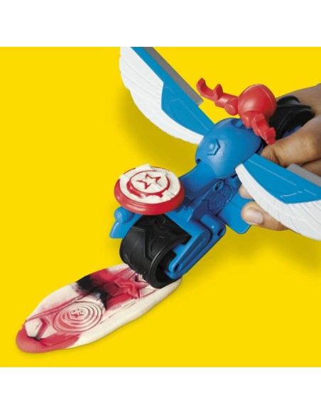 SET DE MASA MOLDEABLE PLAY DOH MARVEL MOTO CORTADORA CAPITÁN AMÉRICA