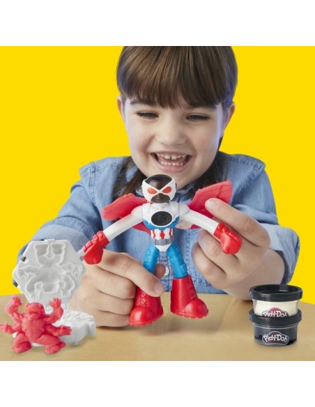 SET DE MASA MOLDEABLE PLAY DOH MARVEL MOTO CORTADORA CAPITÁN AMÉRICA