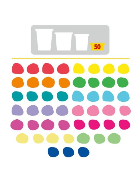 SET DE MASA MOLDEABLE PLAY DOH 50 PACK COLORES DEL ARCOÍRIS